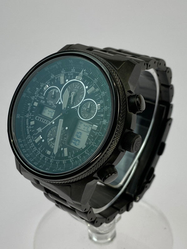 【中古品】【メンズ】 CITIZEN シチズン PROMASTER SKY JY8025-59E プロマスター スカイ エコドライブ 電波 腕時計 197-241011-yn-04-min カラー：ブラック 万代Net店