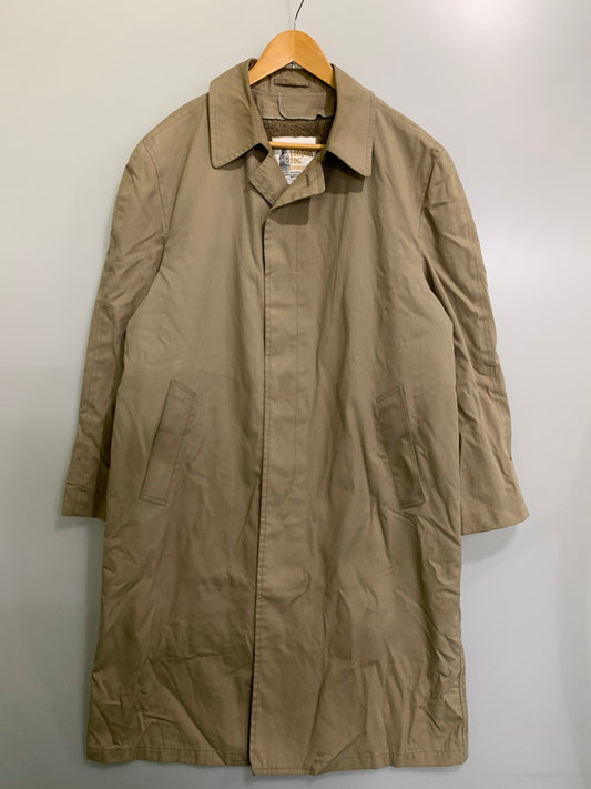 【中古品】【メンズ】  LONDON FOG ロンドンフォグ 70S USA製 ステンカラーコート メンズアウター ロング丈 内側ボア 防寒  146-241007-em-7-min サイズ：42 カラー：ベージュ系 万代Net店