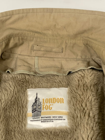 【中古品】【メンズ】  LONDON FOG ロンドンフォグ 70S USA製 ステンカラーコート メンズアウター ロング丈 内側ボア 防寒  146-241007-em-7-min サイズ：42 カラー：ベージュ系 万代Net店