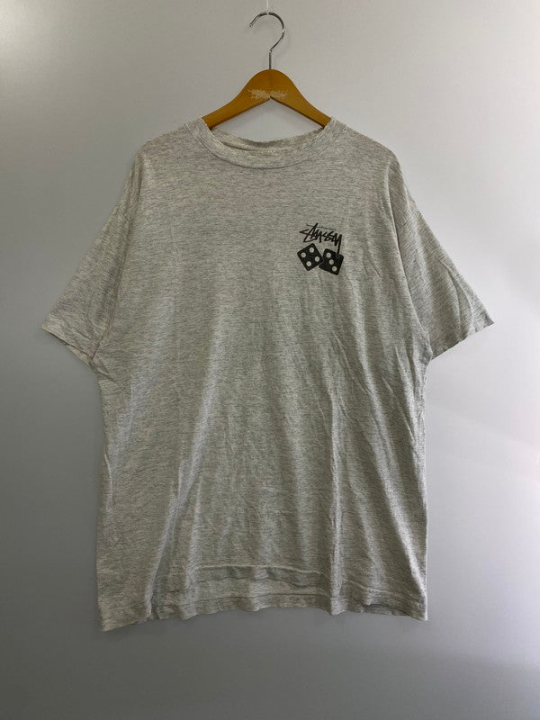 【現状渡し品】【メンズ】  OLD STUSSY オールドステューシー USA製 後付け黒タグ 80S DICE T-SHIRT 半袖 142-241007-AS-8-min サイズ：XXL カラー：グレー 万代Net店