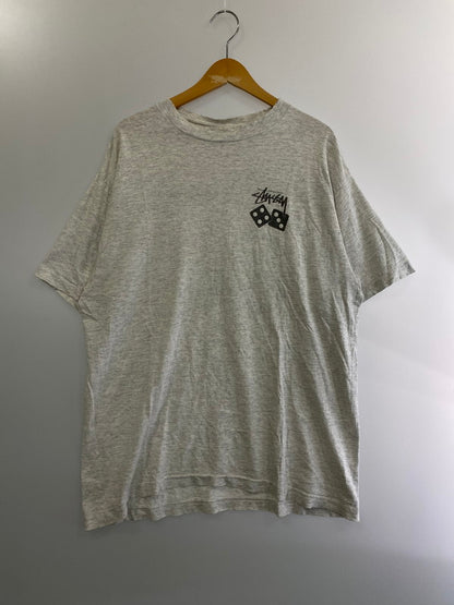 【現状渡し品】【メンズ】  OLD STUSSY オールドステューシー USA製 後付け黒タグ 80S DICE T-SHIRT 半袖 142-241007-AS-8-min サイズ：XXL カラー：グレー 万代Net店