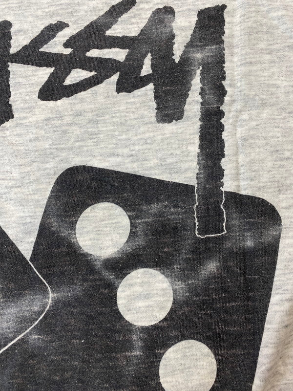 【現状渡し品】【メンズ】  OLD STUSSY オールドステューシー USA製 後付け黒タグ 80S DICE T-SHIRT 半袖 142-241007-AS-8-min サイズ：XXL カラー：グレー 万代Net店