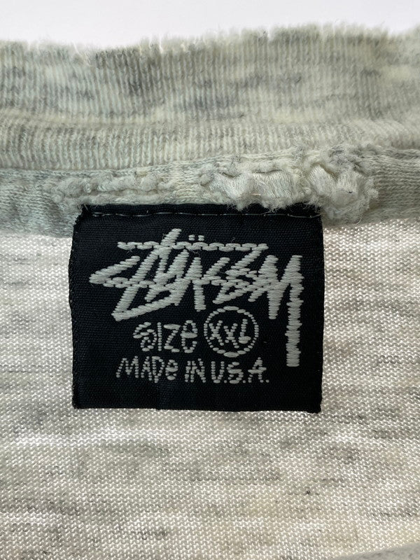 【現状渡し品】【メンズ】  OLD STUSSY オールドステューシー USA製 後付け黒タグ 80S DICE T-SHIRT 半袖 142-241007-AS-8-min サイズ：XXL カラー：グレー 万代Net店