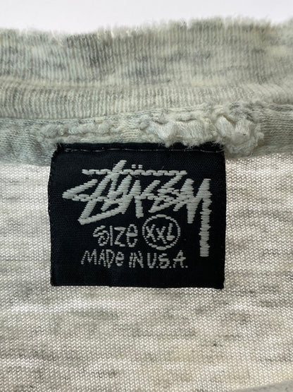 【現状渡し品】【メンズ】  OLD STUSSY オールドステューシー USA製 後付け黒タグ 80S DICE T-SHIRT 半袖 142-241007-AS-8-min サイズ：XXL カラー：グレー 万代Net店