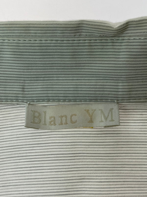 【中古品】【メンズ】  BLANC YM ブランワイエム BL-20S-CVV オーバーサイズ ストライプシャツ 長袖 140-241007-AS-6-min サイズ：M カラー：グレー系 万代Net店