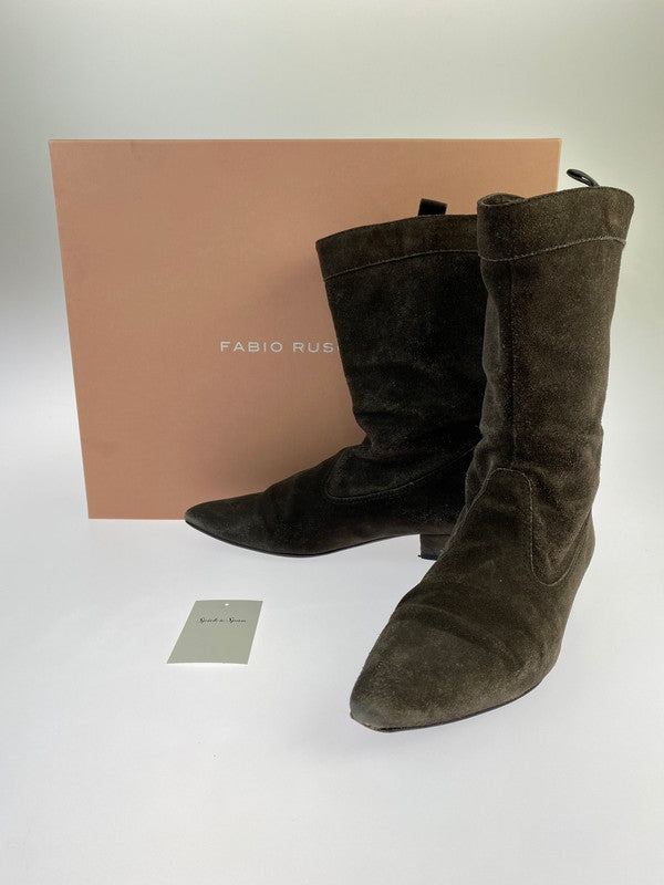 【中古品】【レディース】  FABIO RUSCONI LONG BOOTS F-5043 ファビオルスコーニ ロングブーツ 靴 167-241011-yn-12-min サイズ：38 カラー：ブラウン 万代Net店