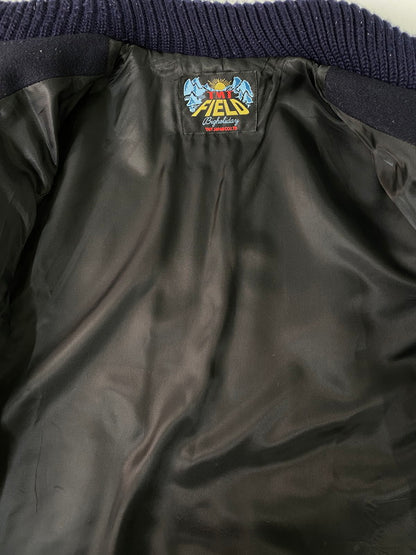 【中古品】【メンズ】 TMT ティーエムティー TJK-F1313 COMBINATION STADIUM JACKET スタジャン アウター 140-241008-AS-17-min サイズ：M カラー：ブラック 万代Net店