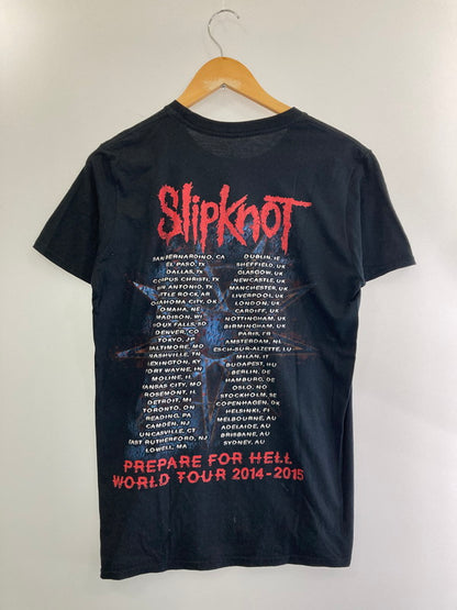 【中古品】【メンズ】  SLIPKNOT スリップノット 2014-15 TOUR TEE ツアーTシャツ トップス 146-241009-ks-11-min サイズ：M カラー：ブラック 万代Net店