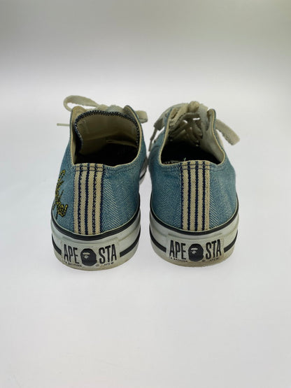 【中古品】【メンズ】 A BATHING APE アベイシングエイプ BAPE STA DENIM LOW ベイプ スタ デニム ローカット スニーカー 靴 163-241011-yn-09-min サイズ：25.0cm カラー：ブルー系 万代Net店