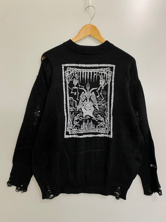 【中古品】【メンズ】  DIRALLP DAMAGED KNIT ニット セーター 146-241008-AS-20-min カラー：ブラック 万代Net店