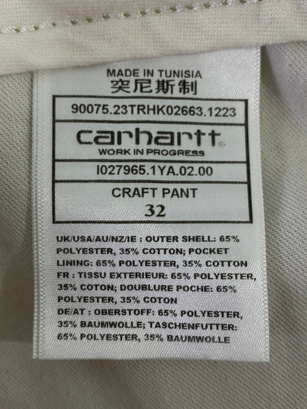 【中古美品】【メンズ】 Carhartt カーハート WIP I027965 TROUSERS CRAFT PANT ボトムス ズボン パンツ 153-241008-AS-23-min サイズ：32 カラー：ベージュ 万代Net店