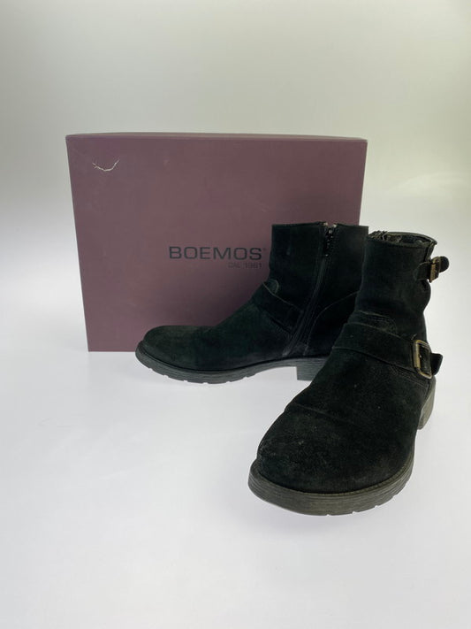 【中古品】【メンズ】 BOEMOS ボエモス 1465 イタリア製 SUEDE SHORT BOOTS 靴 シューズ ブーツ 165-241014-AS-3-min サイズ：41 カラー：ブラック 万代Net店