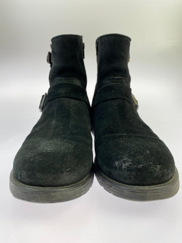 【中古品】【メンズ】 BOEMOS ボエモス 1465 イタリア製 SUEDE SHORT BOOTS 靴 シューズ ブーツ 165-241014-AS-3-min サイズ：41 カラー：ブラック 万代Net店