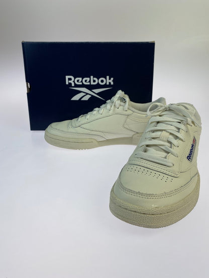 【中古品】【メンズ/レディース】 Reebok リーボック CLUB C 85  BEIGE 100024895 クラブシー 85 ベイジ スニーカー メンズシューズ 靴 ローカット テニスシューズ 163-241011-em-2-min サイズ：25cm カラー：ホワイトチョーク 万代Net店