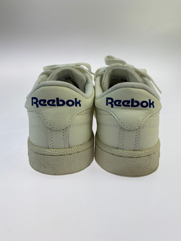 【中古品】【メンズ/レディース】 Reebok リーボック CLUB C 85  BEIGE 100024895 クラブシー 85 ベイジ スニーカー メンズシューズ 靴 ローカット テニスシューズ 163-241011-em-2-min サイズ：25cm カラー：ホワイトチョーク 万代Net店