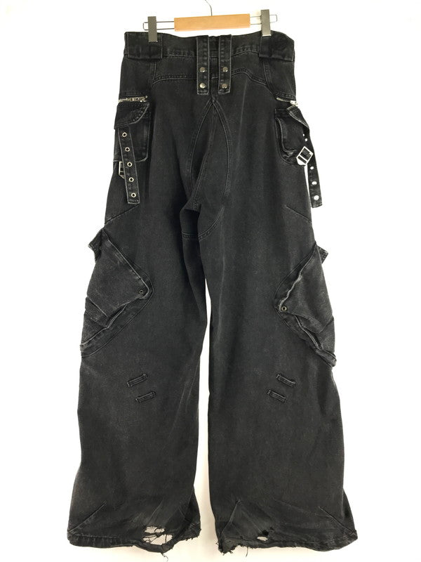【現状渡し品】【メンズ】 NO FAITH STUDIOS ノー フェイス ストゥディオス WAVE CARGO PANT ウェイブ カーゴ パンツ ボトムス 153-251117-na-09-tag サイズ：S カラー：ブラック 万代Net店