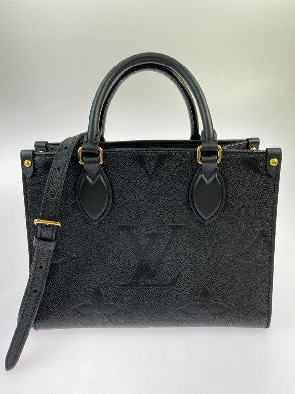 【中古美品】【レディース】 LOUIS VUITTON ルイ・ヴィトン モノグラム アンプラント オンザゴーPM M45653 レディース ショルダーバッグ スクエア型 ハンドバッグ トートバッグ 179-241011-em-3-min カラー：ノワール（ブラック） 万代Net店