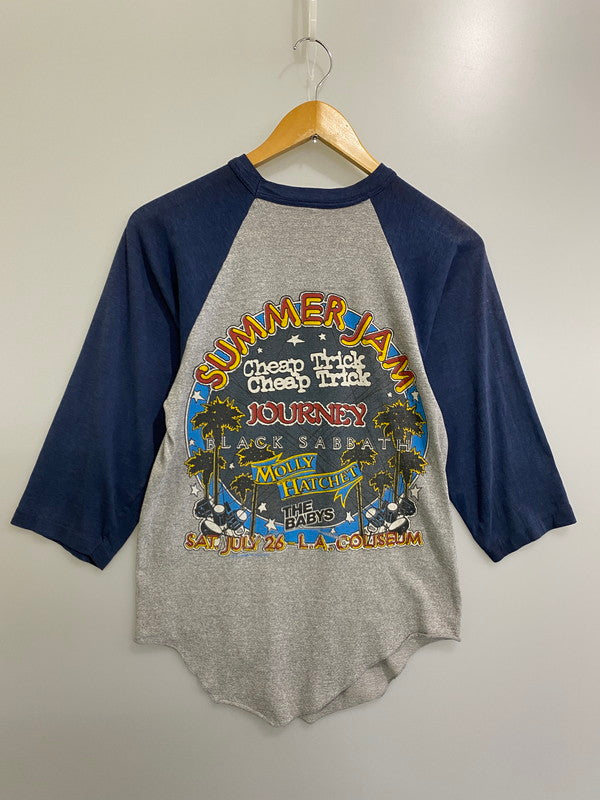 【中古品】【メンズ】  CHEAP TRICK チープ・トリック 1980 TOUR RAGLAN TEE ツアーTシャツ 146-241016-ks-23-min サイズ：不明 カラー：グレー/ブルー 万代Net店