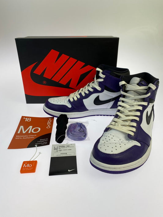 【中古品】【メンズ】 NIKE ナイキ AIR JORDAN 1 RETRO HIGH OG 555088-500 エア ジョーダン 1 レトロ ハイ スニーカー 靴 160-241017-yn-15-min サイズ：27.5cm US9.5 カラー：COURT PURPLE/BLACK-WHITE 万代Net店