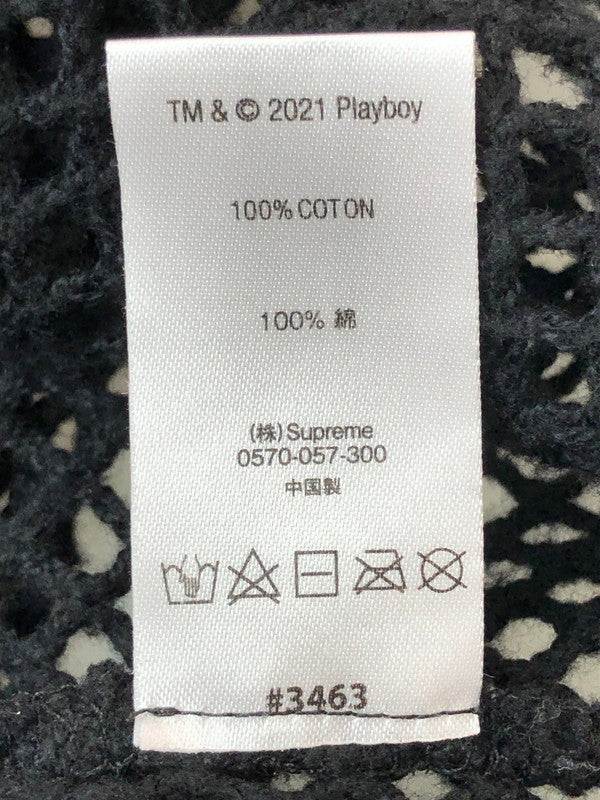 【中古品】【メンズ】 SUPREME×PLAYBOY シュプリーム プレイボーイ 21SS STRING SS TOP 2021年春夏 ストリング 半袖トップス メンズ 149-260411-KS-05-min サイズ：M カラー：ブラック 万代Net店