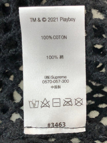 【中古品】【メンズ】 SUPREME×PLAYBOY シュプリーム プレイボーイ 21SS STRING SS TOP 2021年春夏 ストリング 半袖トップス メンズ 149-260411-KS-05-min サイズ：M カラー：ブラック 万代Net店