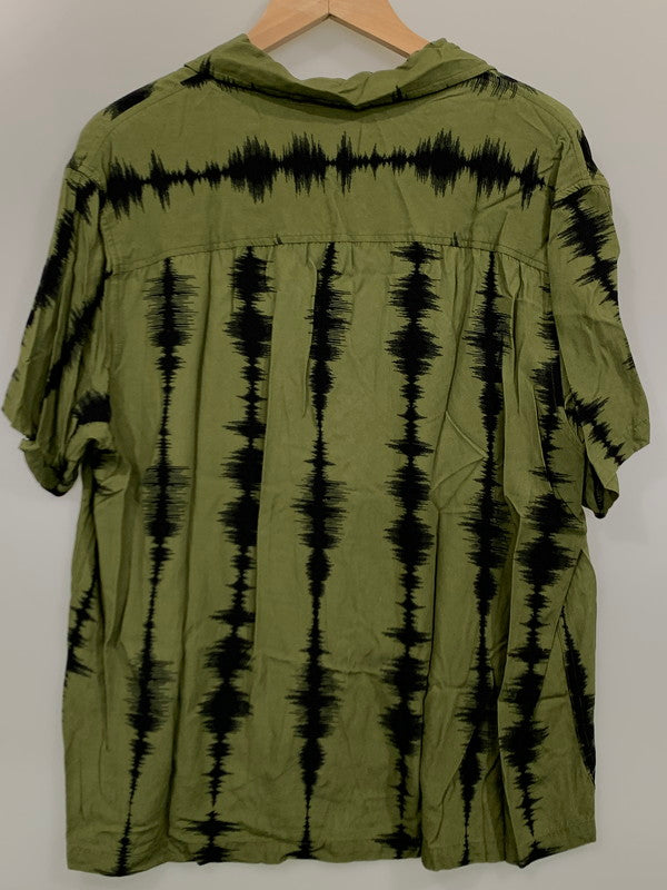 【中古品】【メンズ】 HUF ハフ SEISMOGRAM S/S RESORT SHIRT BU00176 ショートスリーブシャツ 半袖シャツ トップス 142-241016-yn-30-min サイズ：S カラー：オリーブグリーン 万代Net店