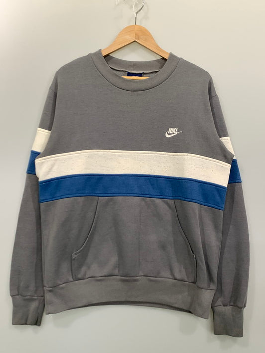 【中古品】【メンズ】 NIKE ナイキ NIKE 80'S紺タグ スウェット トップス 146-241016-ks-37-min サイズ：M カラー：グレー/ブルー/ホワイト 万代Net店