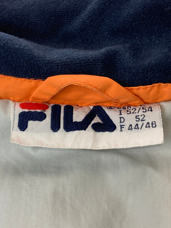 【現状渡し品】【メンズ】 FILA フィラ 90S LS NYLON JACKET ナイロンジャケット 146-241026-ks-15-min サイズ：L カラー：ライトグレー系 万代Net店