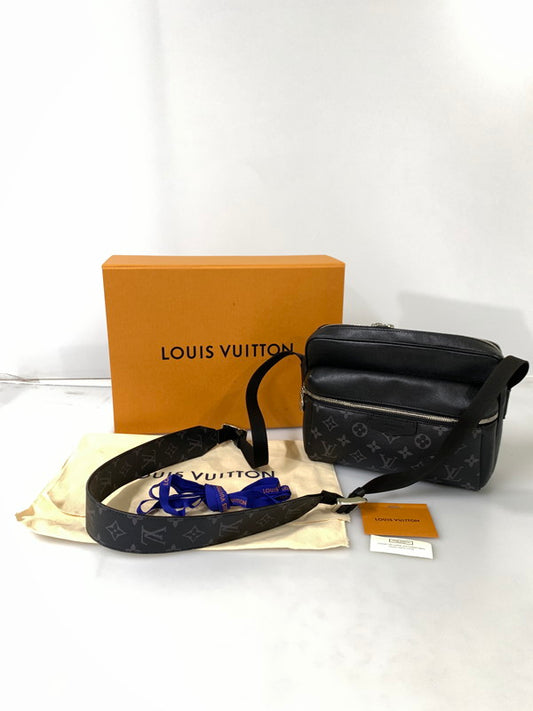 【中古品】【メンズ/レディース】 LOUIS VUITTON ルイ・ヴィトン タイガラマ・エクリプス アウトドア メッセンジャーPM M30233 ショルダーバッグ カバン 179-241016-yn-14-min カラー：ブラック 万代Net店