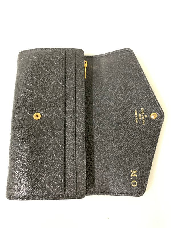 【中古品】【メンズ/レディース】 LOUIS VUITTON ルイ・ヴィトン モノグラム アンプラント ポルトフォイユサラ M61182 長財布 179-241016-yn-16-min カラー：ブラック 万代Net店