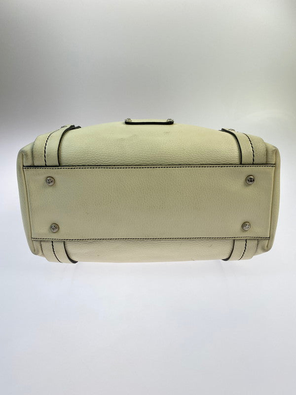 【中古品】【メンズ】 Salvatore Ferragamo サルヴァトーレフェラガモ FH-218423 レザーハンドバッグ 鞄 バッグ 180-241026-AS-7-min カラー：ホワイト 万代Net店