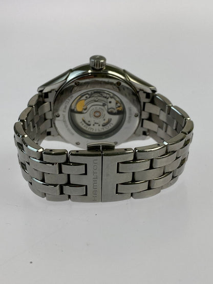 【中古品】【レディース】 HAMILTON ハミルトン JAZZ MASTER VIEWMATIC AUTO 自動巻き腕時計 H327550 ジャズマスター ビュー待ちック オート アナログ 197-241018-em-10-min カラー：シルバー 万代Net店