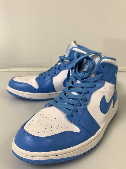 【中古品】【メンズ】 NIKE ナイキ AIR JORDAN 1 RETRO MID 554724-106 エア ジョーダン 1 レトロ ミッド スニーカー 靴 160-241016-yn-05-min サイズ：28.5cm US10.5 カラー：WHITE/UNIVERSITY BLUE-WHITE 万代Net店