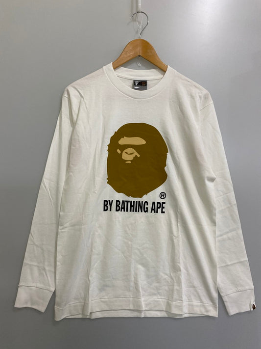 【中古品】【メンズ】 A BATHING APE アベイシングエイプ 90S APE HEAD L S TEE Tシャツ カットソー トップス 142-241026-ks-03-min サイズ：L カラー：ホワイト 万代Net店