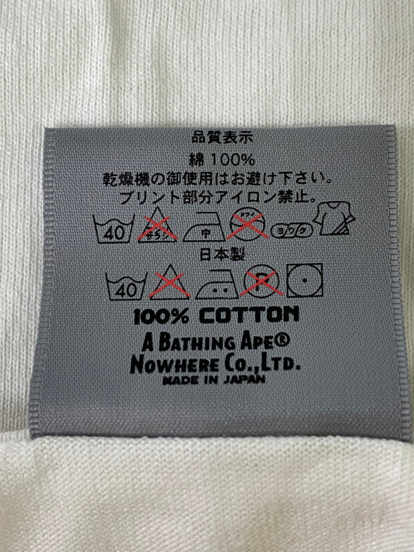 【中古品】【メンズ】 A BATHING APE アベイシングエイプ 90S APE HEAD L S TEE Tシャツ カットソー トップス 142-241026-ks-03-min サイズ：L カラー：ホワイト 万代Net店