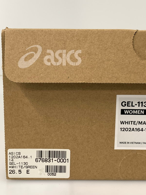 【中古品】【メンズ/レディース】 asics アシックス GEL-1130 1202A164 スニーカー 靴 163-241016-yn-03-min サイズ：26.5cm カラー：WHITE/MALACHITE GREEN 万代Net店