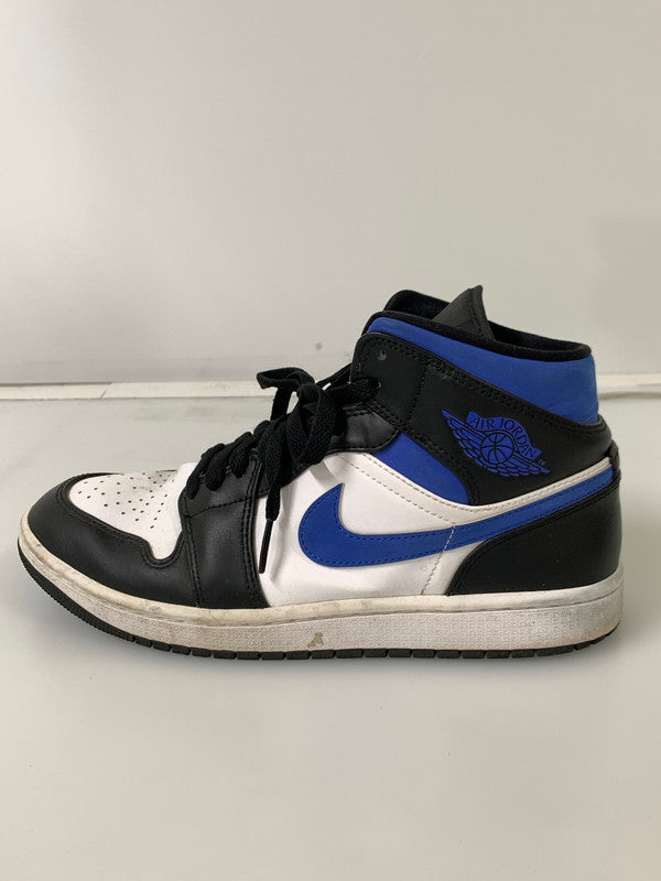 【中古品】【メンズ】 NIKE ナイキ AIR JORDAN 1 MID 554724-140 エアジョーダン 1 ミッド スニーカー 靴 160-241016-yn-07-min サイズ：26.0cm US8 カラー：WHITE/RACER BLUE-BLACK 万代Net店