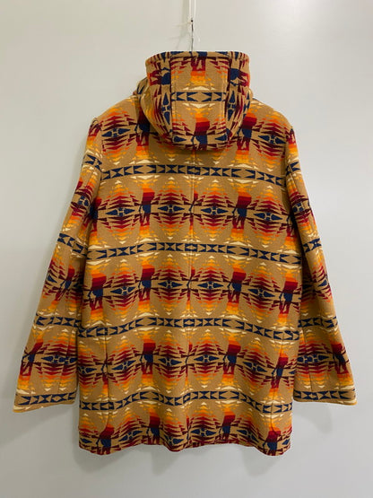 【中古品】【メンズ】 HYSTERIC GLAMOUR ヒステリックグラマー ×PENDLETON0234AC03HYS TIMES 総柄 ダッフルコート 140-241016-ks-02-min サイズ：M カラー：ブラウン系 万代Net店