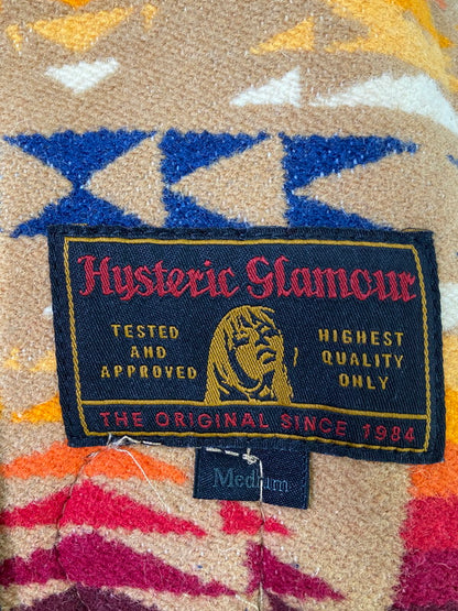 【中古品】【メンズ】 HYSTERIC GLAMOUR ヒステリックグラマー ×PENDLETON0234AC03HYS TIMES 総柄 ダッフルコート 140-241016-ks-02-min サイズ：M カラー：ブラウン系 万代Net店