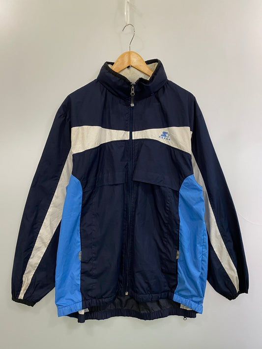 【中古品】【メンズ】 STARTER スターター 90S WIND BREAKER JACKET 90年代 ウィンドブレーカー ジャケット メンズ アウター ヴィンテージ 146-260524-em-22-min サイズ：M カラー：ネイビー系 万代Net店