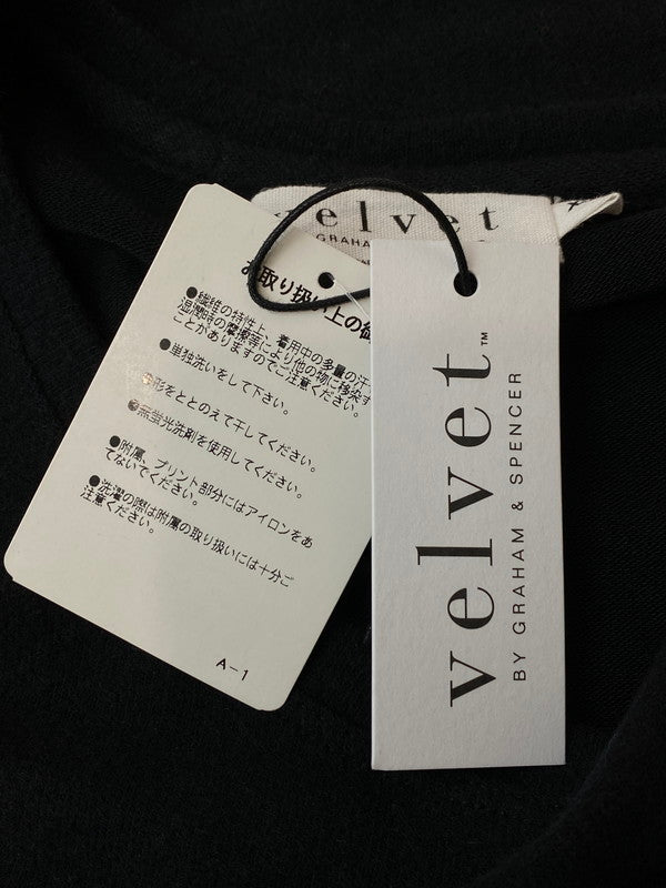 【中古美品】【レディース】  VELVET BY GRAHAM ＆ SPENCER ベルベットバイグラハムアンドスペンサー 34153086 USA製 LS カットソー 170-241122-ks-07-min サイズ：XS カラー：ブラック 万代Net店