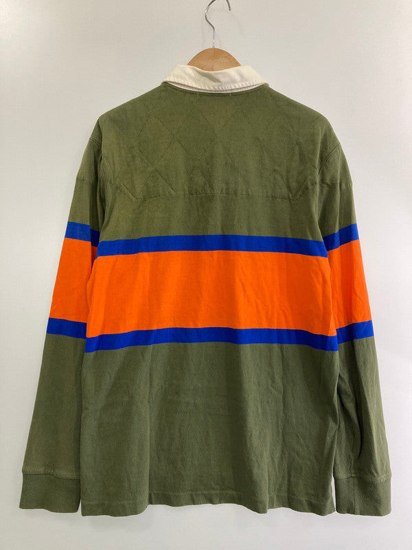 【中古品】【メンズ】 Polo by Ralph Lauren ポロバイラルフローレン HUNTTING POLO SHIRT ポロシャツ 長袖 トップス 146-241024-yn-25-min サイズ：M カラー：オリーブグリーン/オレンジ/ブルー 万代Net店