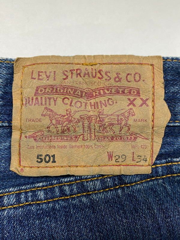 【中古品】【メンズ】 Levi's リーバイス 刻印292 スペイン製  501 DENIM PANT デニムパンツ 157-241030-ks-09-min サイズ：29×34 カラー：インディゴ 万代Net店