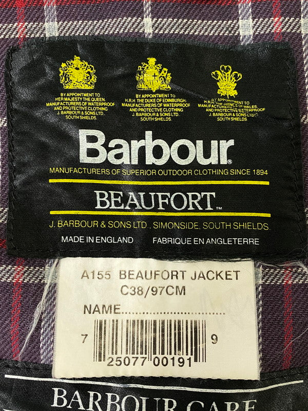 【現状渡し品】【メンズ】 Barbour バーブァー 3ワラント90S BEAUFORT OILED HUNTING JACKET ハンティングジャケット アウター 144-241016-ks-33-min サイズ：C38/97cm  カラー：ブルー系 万代Net店