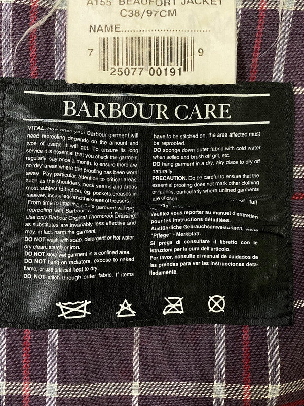 【現状渡し品】【メンズ】 Barbour バーブァー 3ワラント90S BEAUFORT OILED HUNTING JACKET ハンティングジャケット アウター 144-241016-ks-33-min サイズ：C38/97cm  カラー：ブルー系 万代Net店