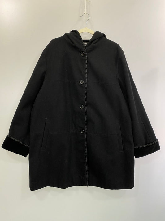 【中古品】【レディース】  TOWNE COLLECTION BY LONDON FOG ロンドンフォグ HOODED COAT フーディコート 169-241122-ks-19-min サイズ：1X カラー：ブラック 万代Net店