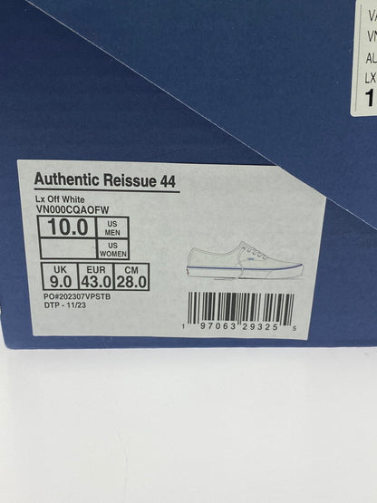 【中古品】【メンズ】 VANS バンズ AUTHENTIC REISSUE 44 VN000CQA0FW オーセンティック リイシュー スニーカー 靴 163-241017-yn-24-min サイズ：28.0cm カラー：OFF WHITE 万代Net店