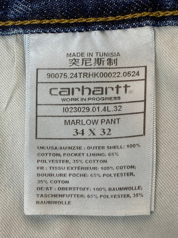 【中古品】【メンズ】 Carhartt カーハート WIP I023029 MARLOW PANT マーローパンツ 153-241028-cn-7-min サイズ：34×32 カラー：インディゴ 万代Net店