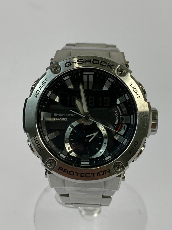 【中古品】【メンズ】 G-SHOCK ジーショック GST-B200D-1AJF  G-STEEL アナデジ タフソーラー腕時計 196-241020-AS-21-min カラー：シルバー ブラック文字盤 万代Net店