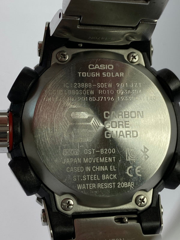 【中古品】【メンズ】 G-SHOCK ジーショック GST-B200D-1AJF  G-STEEL アナデジ タフソーラー腕時計 196-241020-AS-21-min カラー：シルバー ブラック文字盤 万代Net店